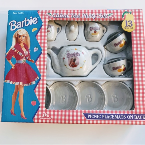 barbie china tea set 1994